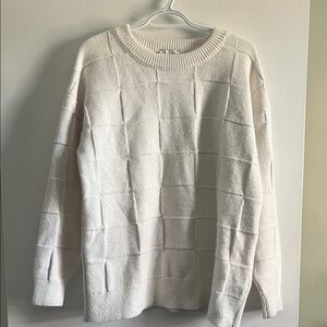 Topshop Cream Ribbed Knit Sweater